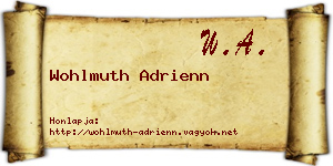 Wohlmuth Adrienn névjegykártya