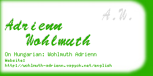 adrienn wohlmuth business card